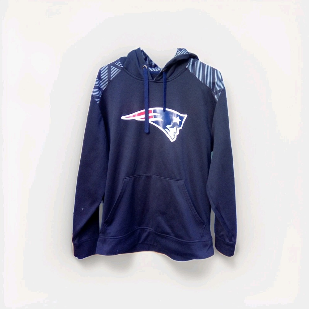 New England Patriots Majestic Halftime Hoodie Sz‎ L Check Measurements